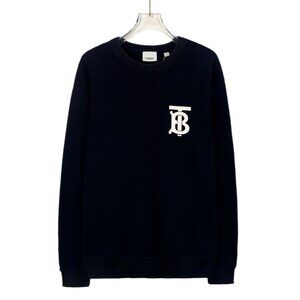 Burberry Mens Black Cotton Logo Sweatshirt